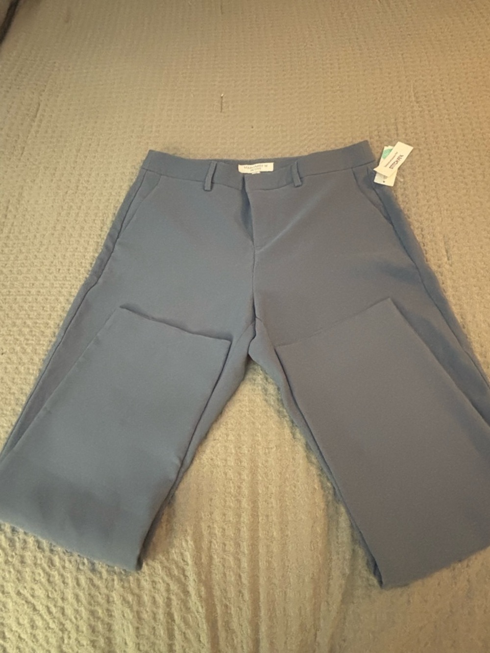Margaret M Cropped Ankle Pants in Dusty Blue